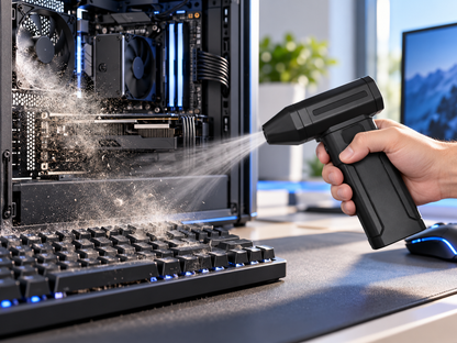 2-in-1 Cordless Air Duster & Vacuum – 150,000 RPM Rechargeable Turbo Blower